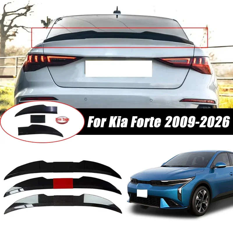 3pcs Sedan Rear Trunk Spoiler For Kia Forte 2009-2026 Adjustable DIY Modified Trunk Spoiler Automotive Accessories