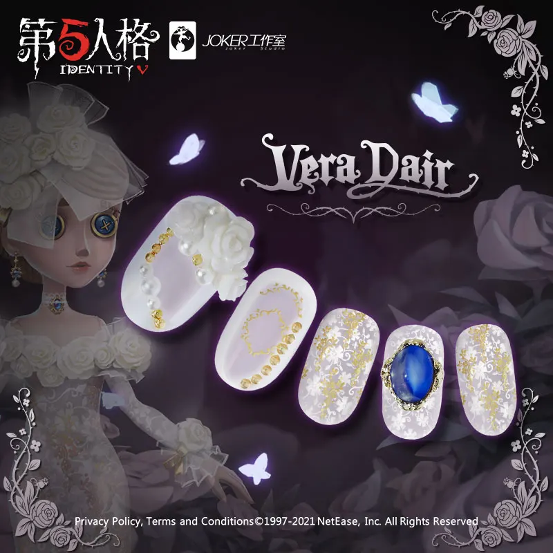 

Official Identity V Figure Tracy Reznik Vera Nair Nail art patches Official Genuine Cosplay Anime Figure accessory giftm
