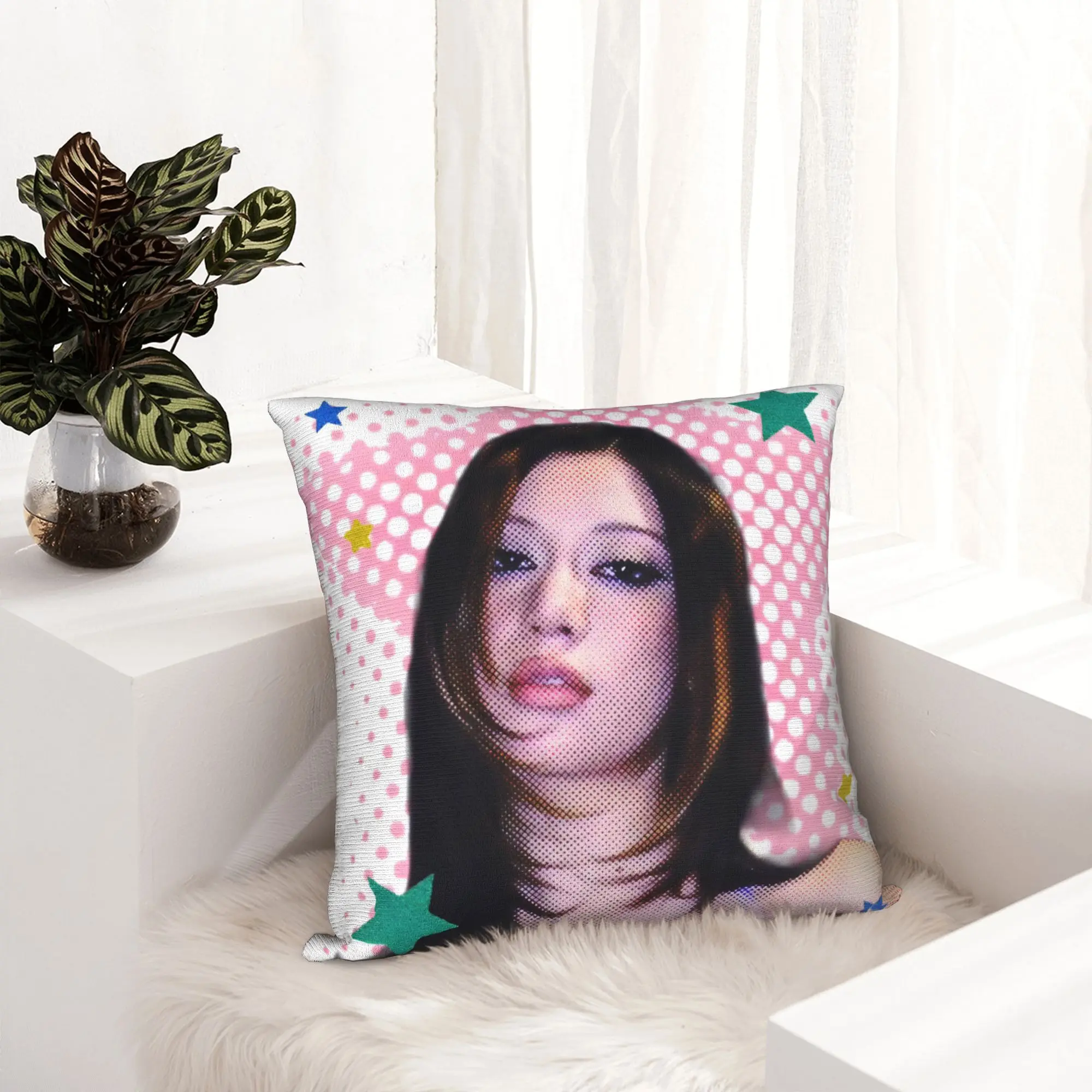 Megan Katseyes Kpop Girl Group Pillowcase Printed Cushion Cover Gift  Pillow Case Cover Home Square