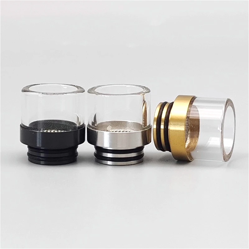 1PC 510 / 810 Drip Tip Filter Screen Stainless Steel Glass Wide-bore Anti-leak Straw Joint - view 2