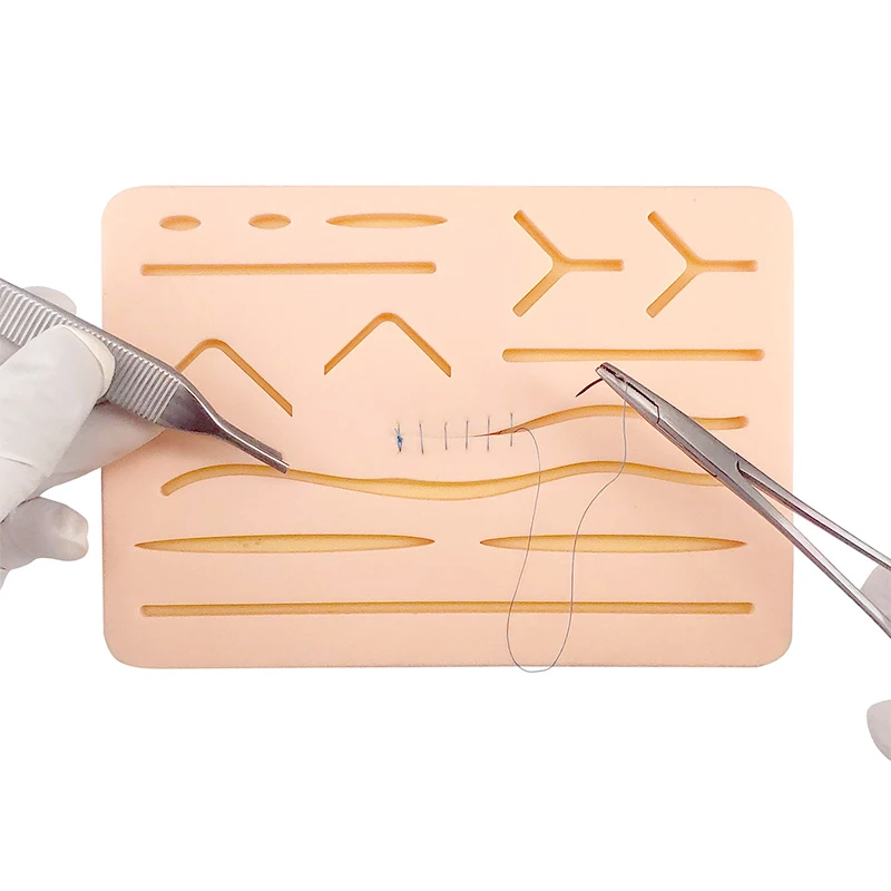 

Suture Practice Pad 3 Layer 14 Wound Skin Learning Training Model Silicone For Medical Students Teaching Nurses Equipment