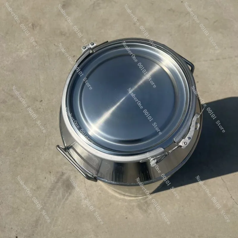 304 Stainless Steel Sealed 50kg Wine Storage Tank Food Grade Oil Container Home Brewing Liquor Receiving Barrel Large Capacity