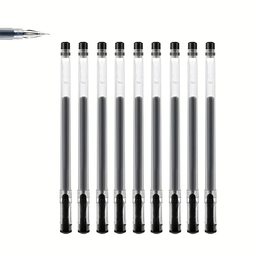 9/27 Stück Gelstift mit Diamantspitze, feine 0,5 mm, schnell trocknende Tinte, Schwarz/Blau/Rot – ideal für Prüfungs- und Bürogebrauch, Schulbedarf – Detail 7