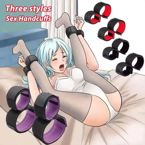 BDSM Bondage Set Adult Games Ankle Cuffs Sex Toys for Women Couples Slave in Bed SM Soft Strap Handcuffs Sex Shop