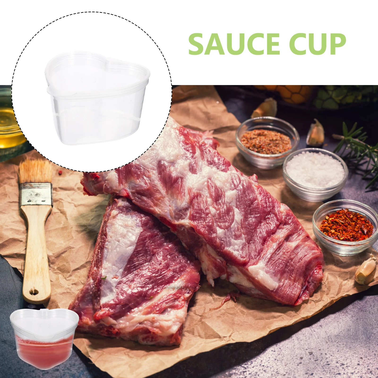 

50 pcs 50Ml Pp Plastic Transparent Spice Storage Leak Proof Container Heat Resistant Microwavable Air Tight Easy Carry Sauce Jar