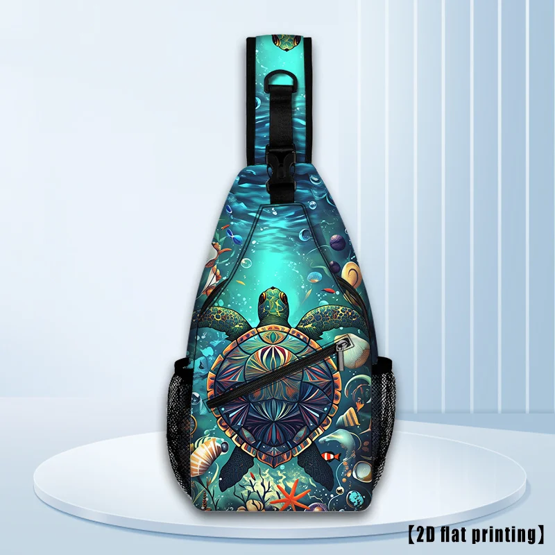 Sea Turtles, New Chest Bag, Multi-Functional Printed Shoulder Bag, Lightweight Crossbody Bag, Outdoor Sports Shoulder Bag