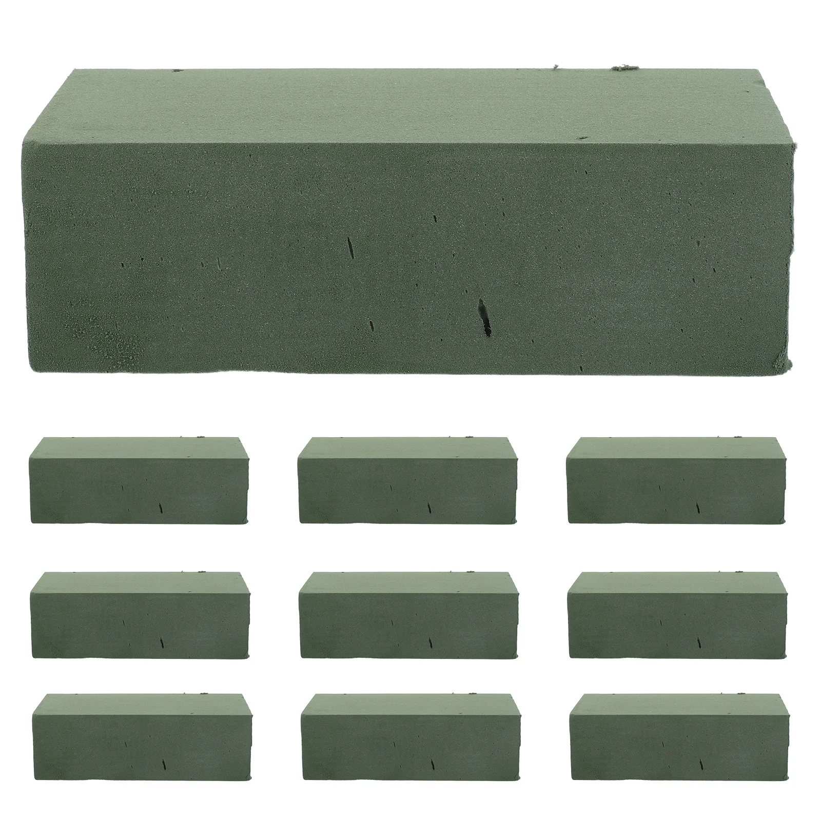 

10Pcs Flower Mud Green 9x4 Inch Wet Floral Foam Blocks for Fresh and Artificial Flowers Excellent Water Retention for Wedding