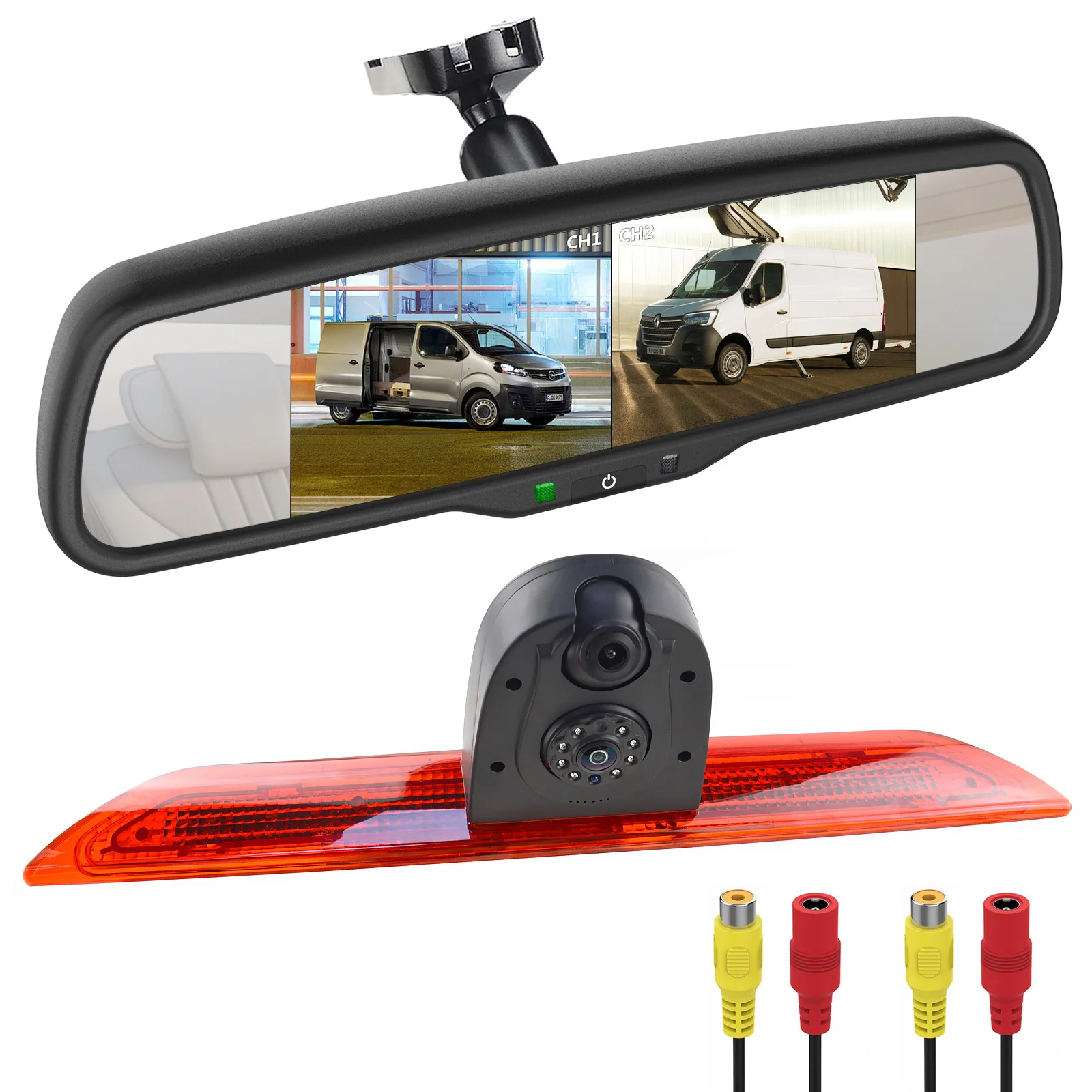 

Dual-Lens Brake light Rear View Backup Cameras with 4.3 inch Monitor kit for Ford Transit Van 2014-2018 Kit