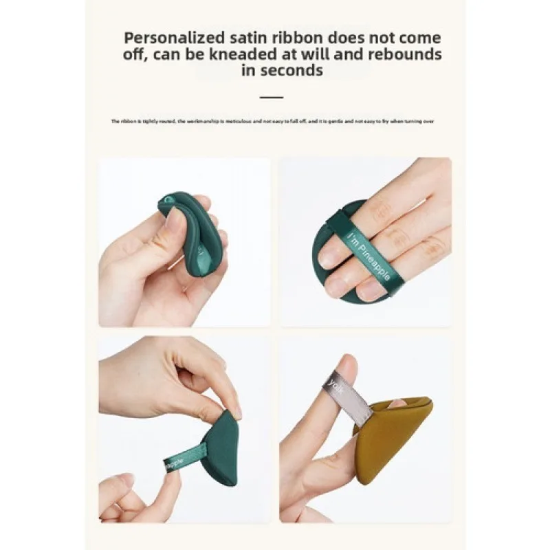 Round Shaped Double Sided Air Cushion Powder Puff Wet Dry Dual Use Makeup Sponge No Powder Absorption Cosmetic Puff for Makeup