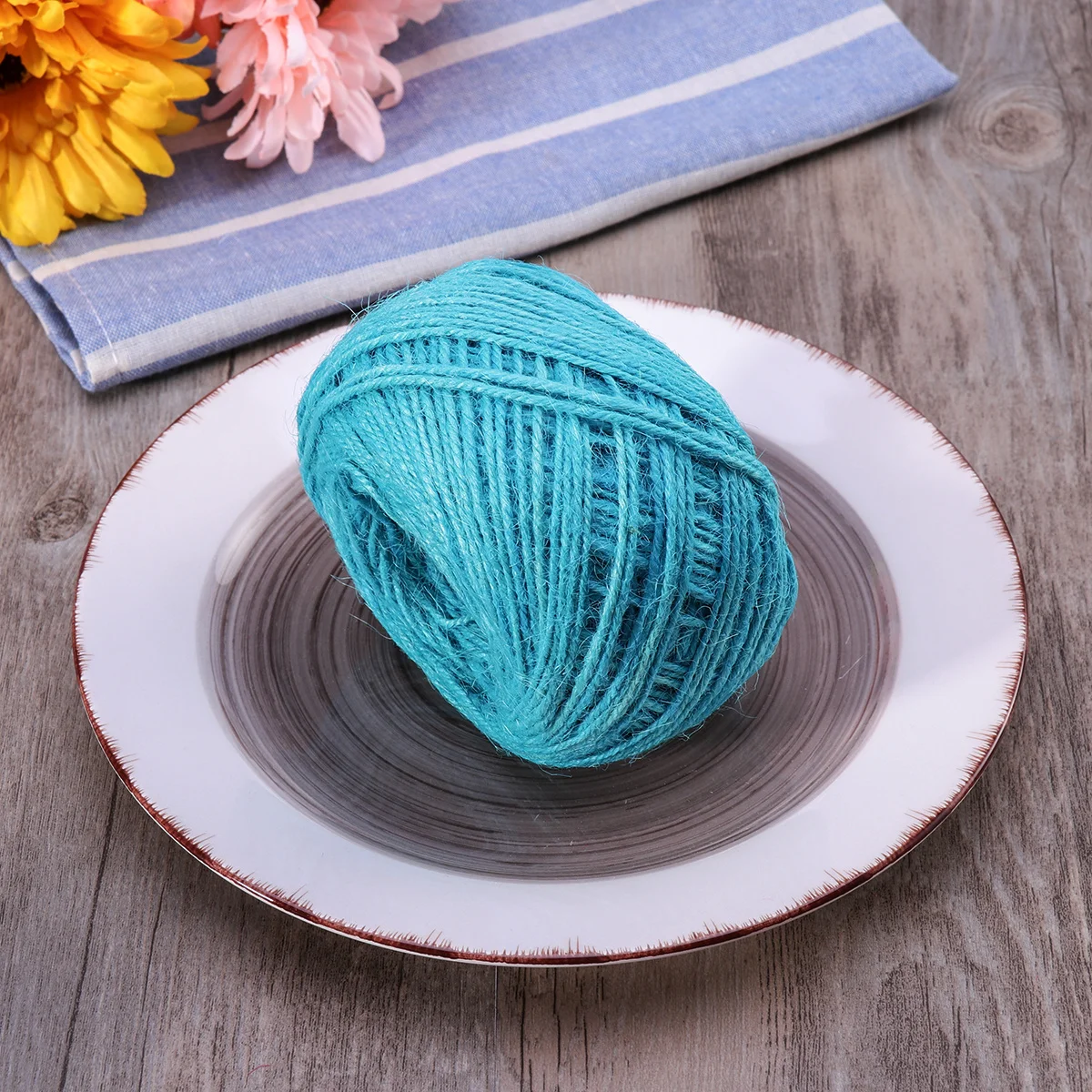

Natural Hemp Cord Jute Twine String Lake Blue Strong for DIY Crafts Party Decoration Wedding Gift Packing Birthday Baby Shower