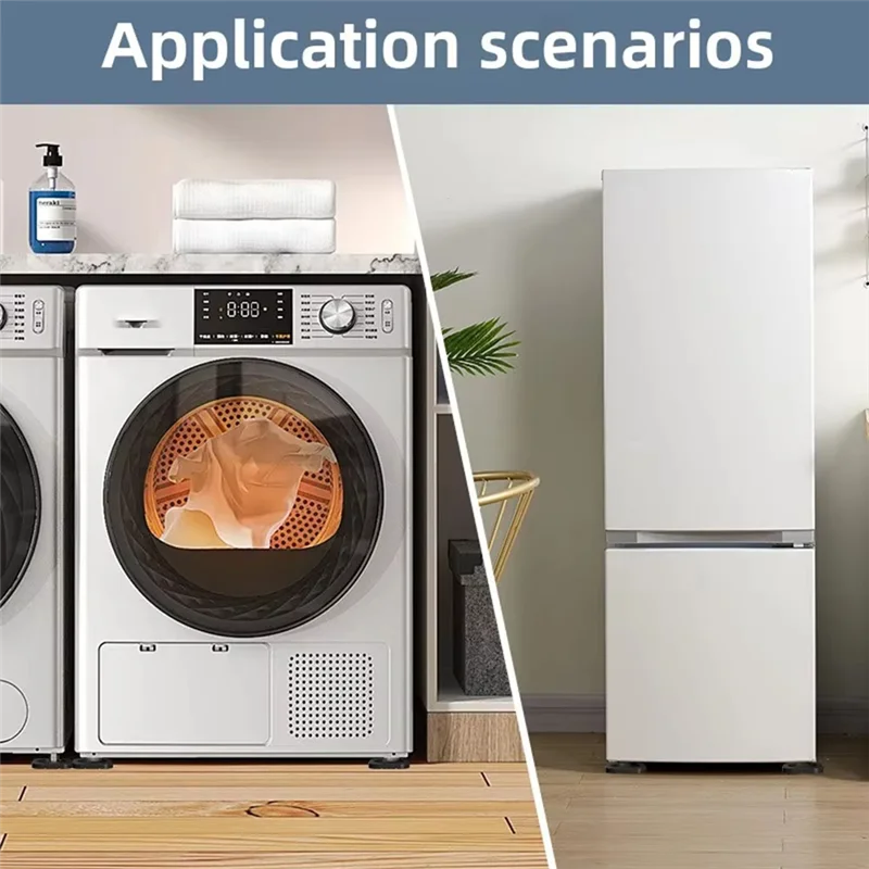 Almofadas antivibração AD23-4Pcs para máquinas de lavar-pés universais antiderrapantes e com redução de ruído para eletrodomésticos, móveis