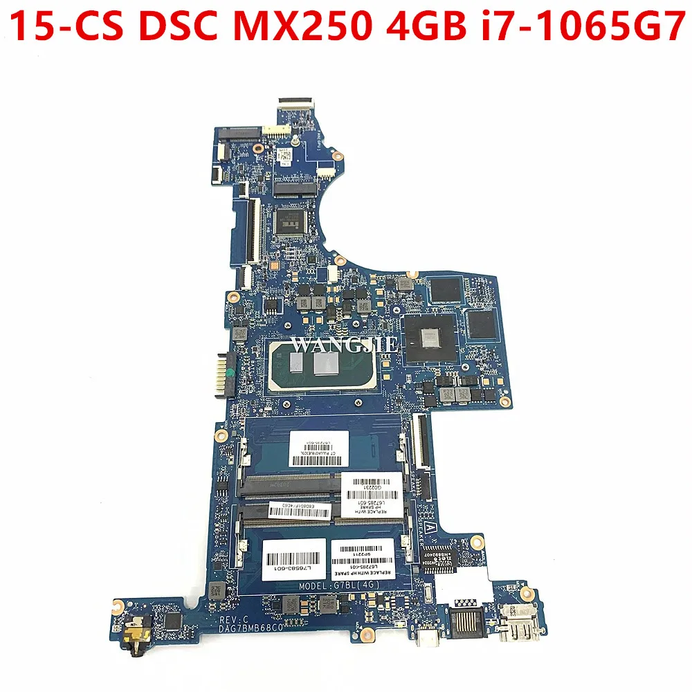 For HP PAVILION 15T-CS300 15-CS Laptop Motherboard L67285-601 DAG7BMB68C0 DSC MX250 4GB I7-1065G7 WIN 100% Working