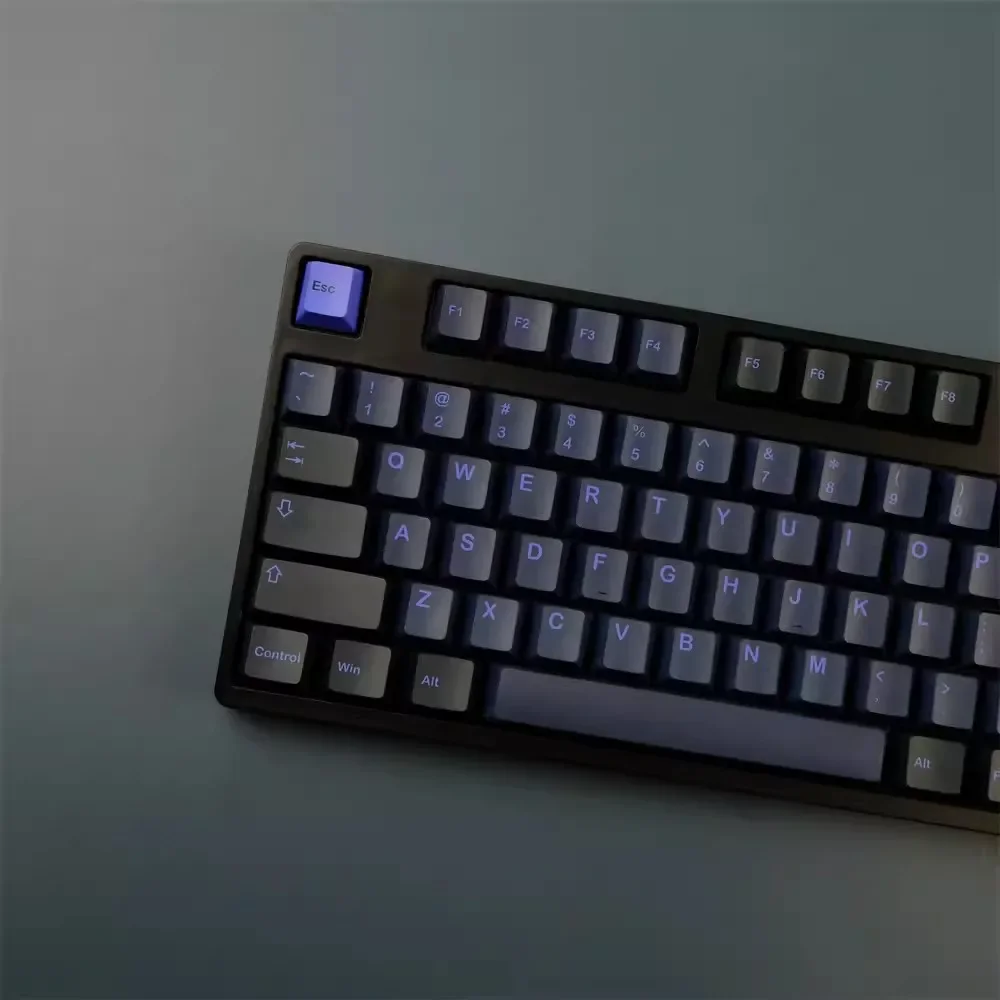 Subbed Keycaps Set para Teclados Interruptor MX, GMK Nightshade, DIY Lightproof, Perfil cereja, 140 teclas por conjunto