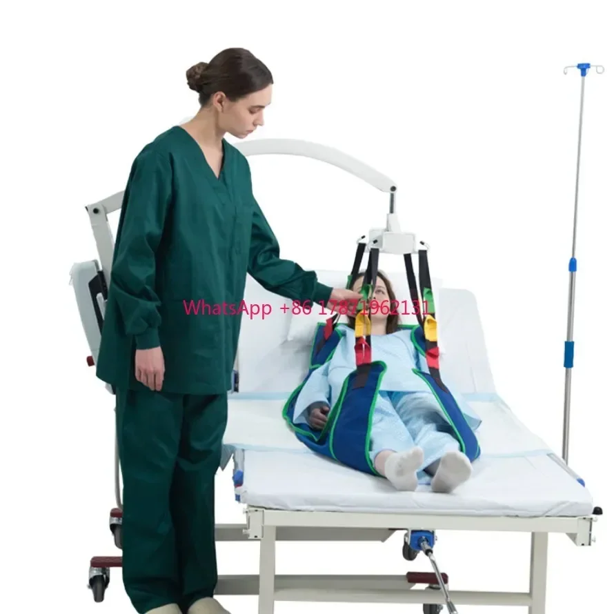 Full Body Mesh Material Hoyer Transfer Lift Sling Mesh Commode Patient Lift Sling With Head Support Use for transferring patient