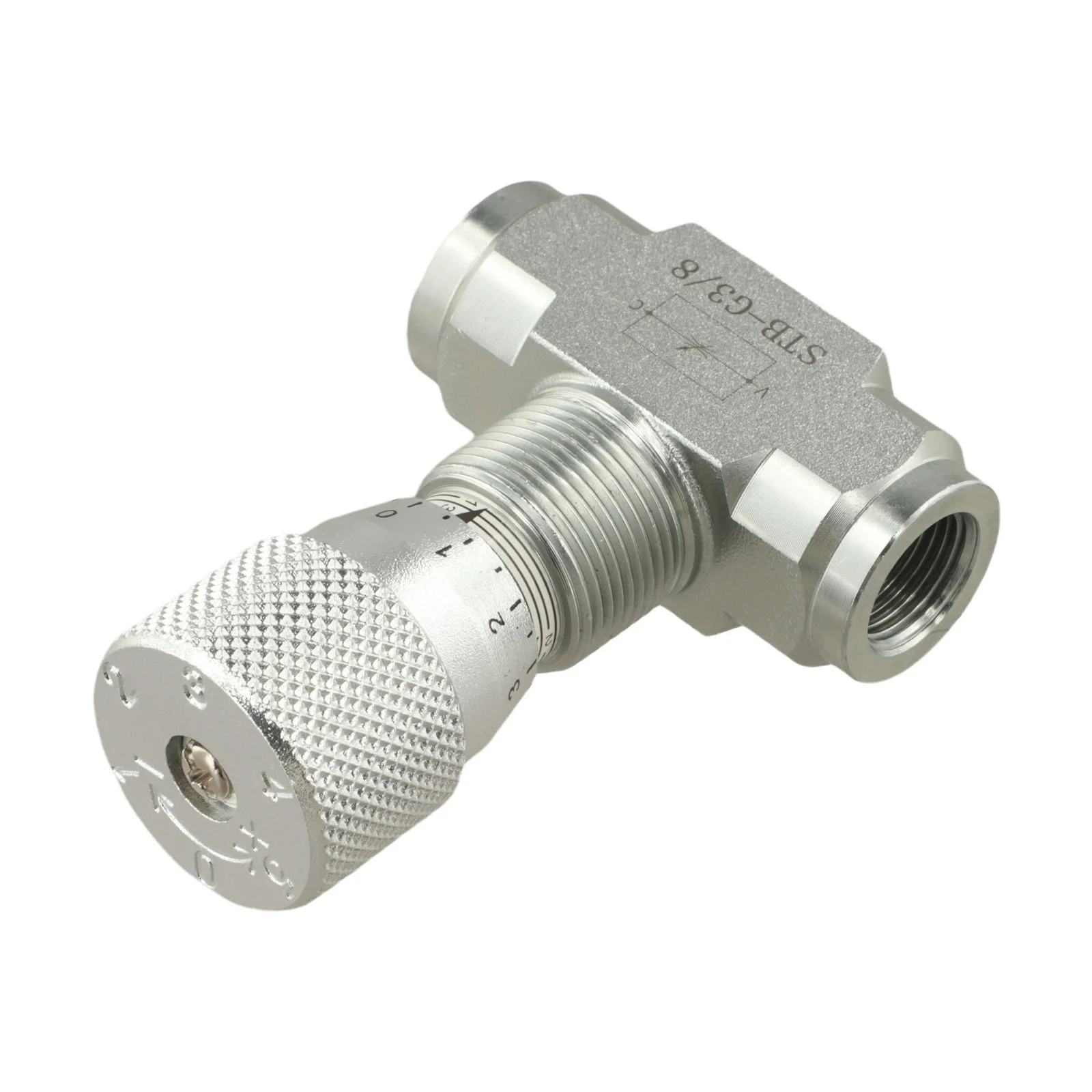 1pc Hydraulic Flow Control Valve 3/8