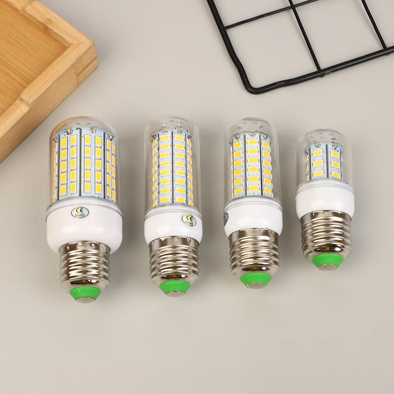 E27 LED 램프, SMD5730, 220V, 110V, 옥수수 전구, 홈 데코 LED 샹들리에, 화이트, 웜 화이트, 24, 48, 72, 96, 5W, 7 W, 12 W, 15W