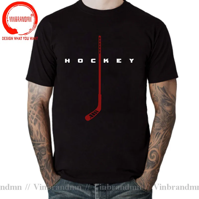 Funny Ice Hockey Player Retro Goalkeeper O-Neck Cotton T Shirt Men Casual Canada Hockeyer Tees Tops Harajuku Streetwear T-shirt