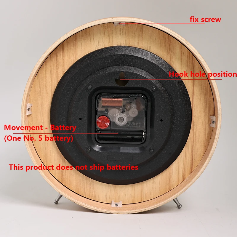 1PC European wooden silent table clock living room simple decoration pointer clock, desktop creative wood quartz clock