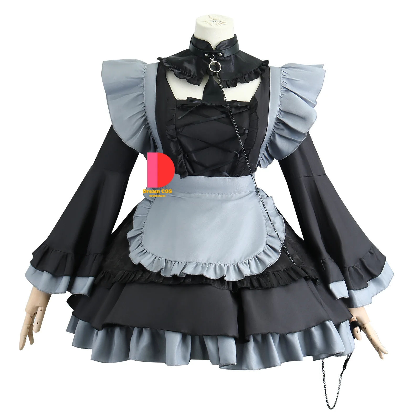 Kitagawa Marin Cosplay Kostüm Anime mein Dress-up Liebling schwarze Dienst mädchen Uniform Full Set Kleid für Frauen Halloween Karneval Party