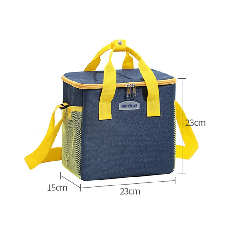 8L Large Capacity Thermal Lunch Bags Picnic Food Storage Pouch Thicken Aluminum Foil Office Worker Meal Insulated Bento Box Bag