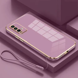 For Redmi 9T Case Luxury Square Plating Redmi 9T Phone Case M2010J19SG M2010J19S ShockProof Soft TPU Silicone Back Cover Fundas
