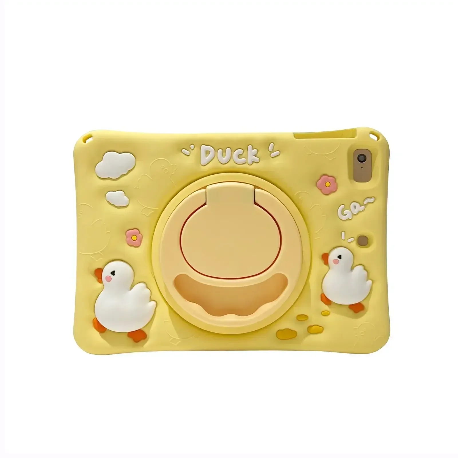 Kids Case for Lenovo Tab M11 11 inch Cute Pinch the Quacking Duck Cover for Xiaoxin Pad 2024 with 360 Degree Rotation Stand