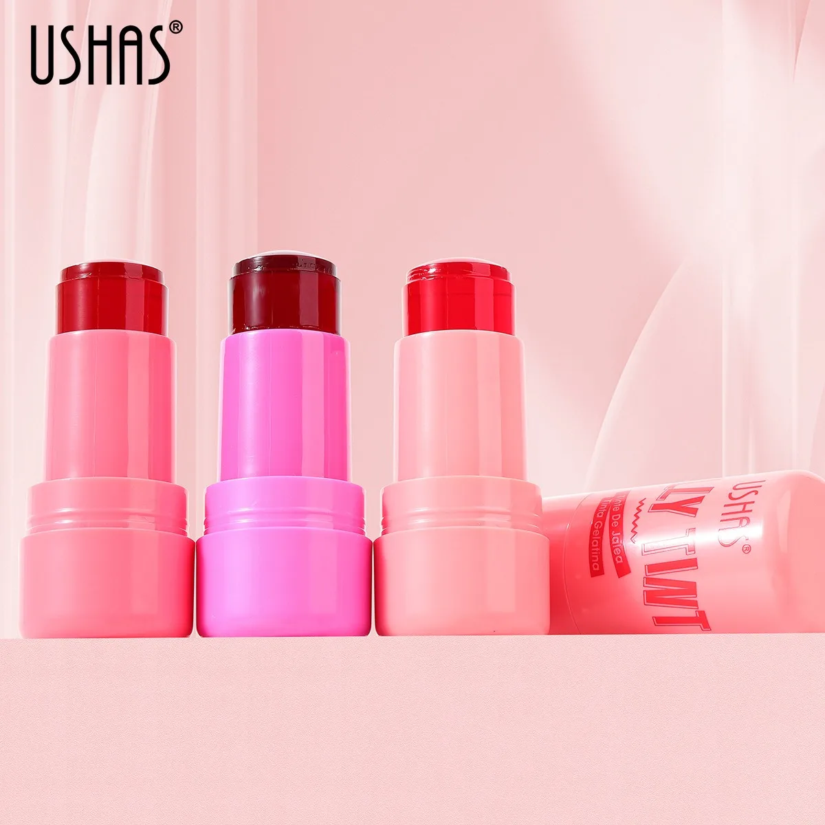 Milk Jelly Blush Stick Lip Cheek Stain Water Blusher Lipgloss Matte Lidschatten Langlebig Erhellen Sie die Gesichtskontur Rouge Makeup