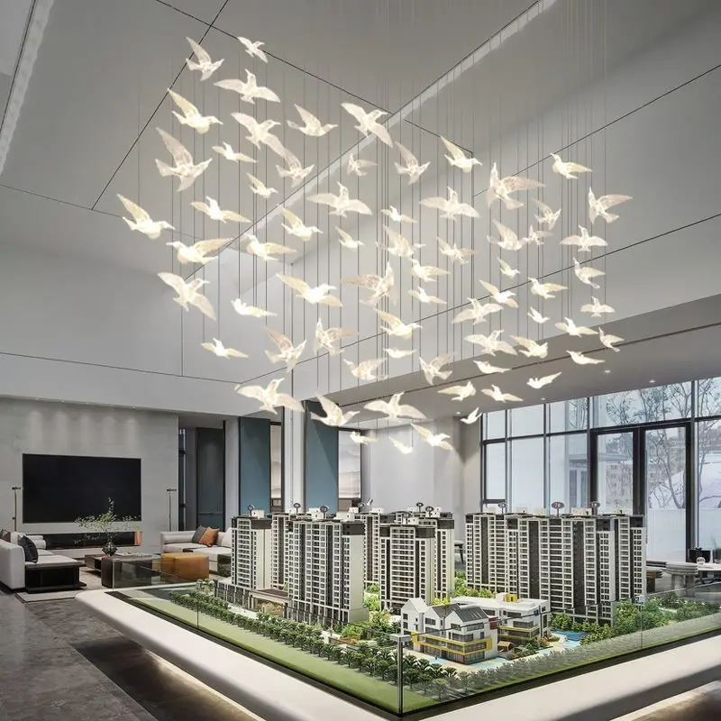 

Здание, большая люстра, вестибюль отеля, витрина, хрустальный ресторан, птица, свет, украшение для лестницы, люстра с птицами