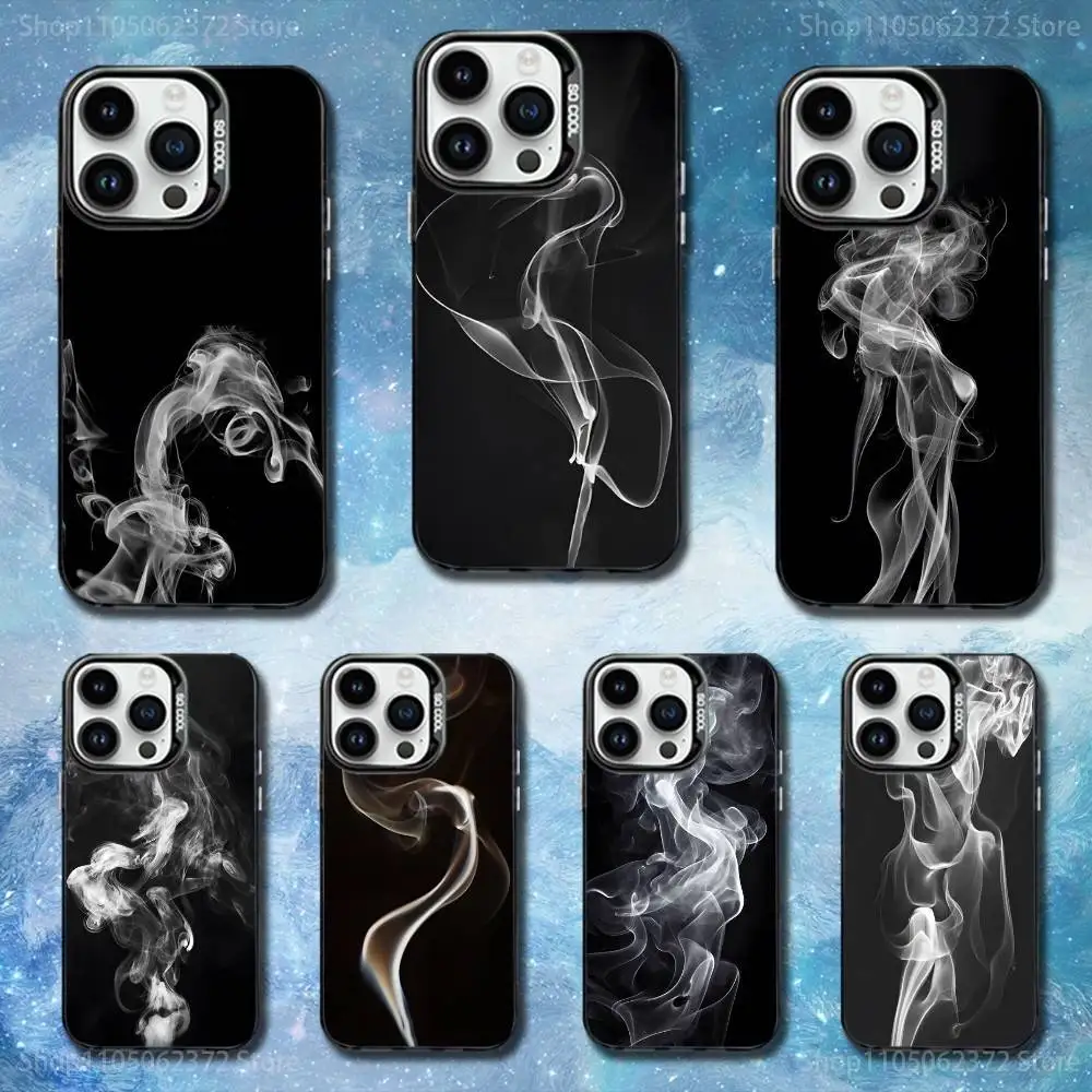 

Smoke lure Art Phone Case For iPhone 11,12,13,16,14,15,Mini,Pro,XS,MAX Black Matte Shockproof Cover