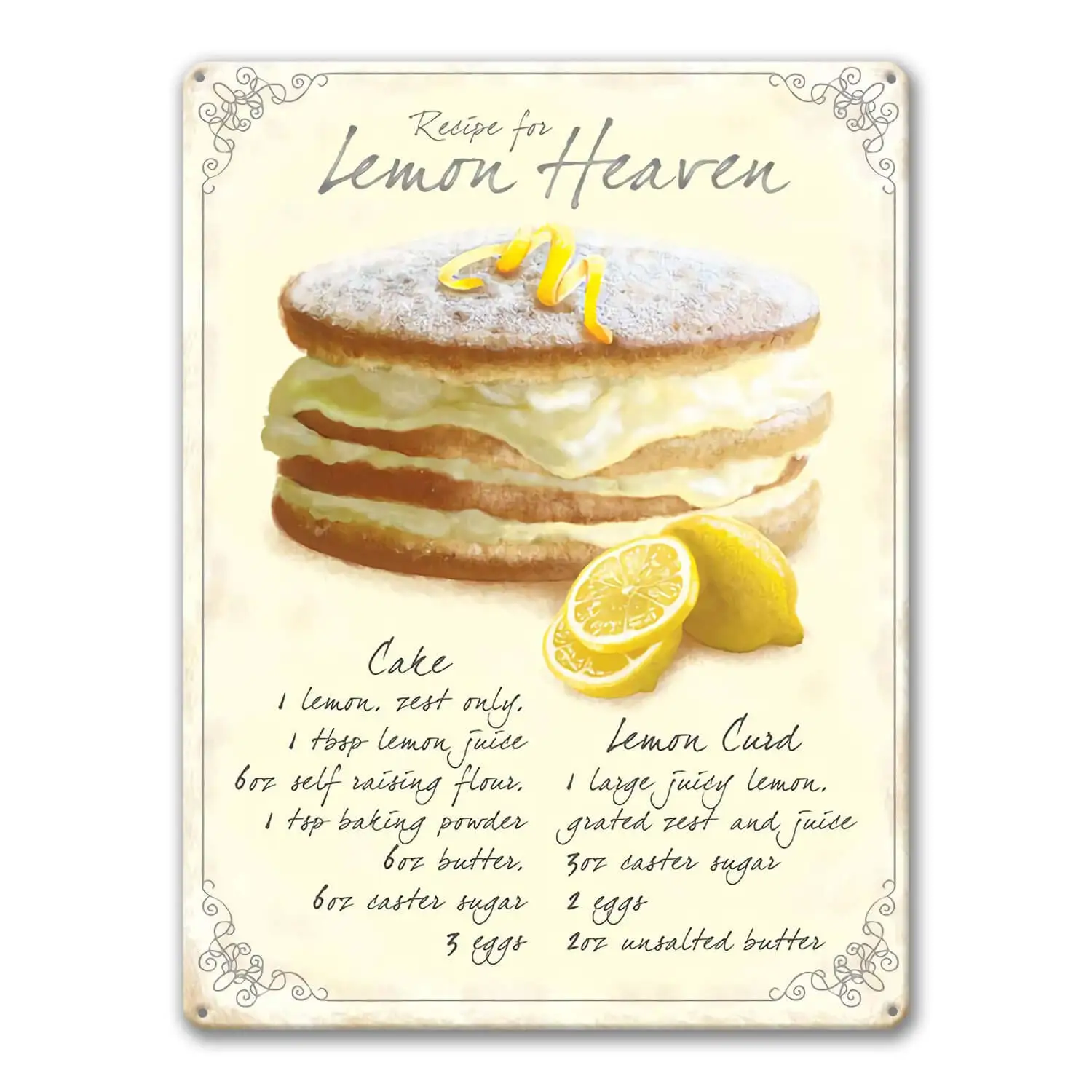 Agedsign Lemon Heaven Sign, Vintage Tin Sign Farmhouse Style Wall Decor Metal Signs Funny Yard Home Garden Art Decoration G sign