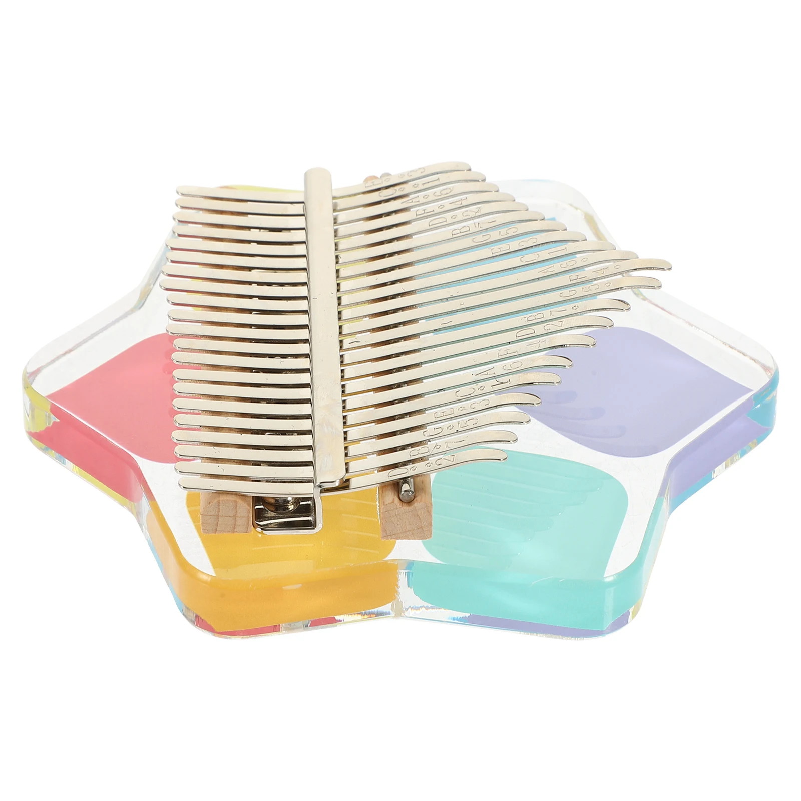 

21 Tone Acrylic Thumb Piano Small Instrument Portable Beginner Kalimba Musical Colorful Kit EVA Package Fun