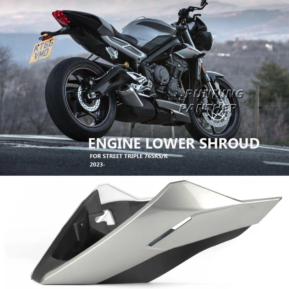 Motorcycle Engine Lower Spoiler Body Bellypan Fairing Protector Guard Chassis Shield For Street Triple 765 RS 765R 2023 2024