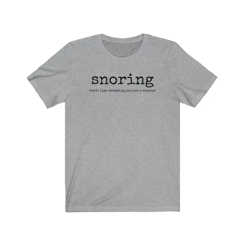 Black Text Snoring T Shirt Definition Funny Somebody who Snores Snorer Sleep Snore