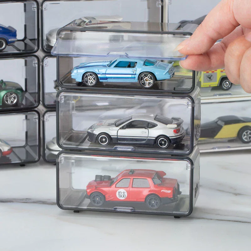 

Car Toys Transparent Dustproof Carro Model Collection Display Combinable Shell Acrylic Storage Box For Boys Gift