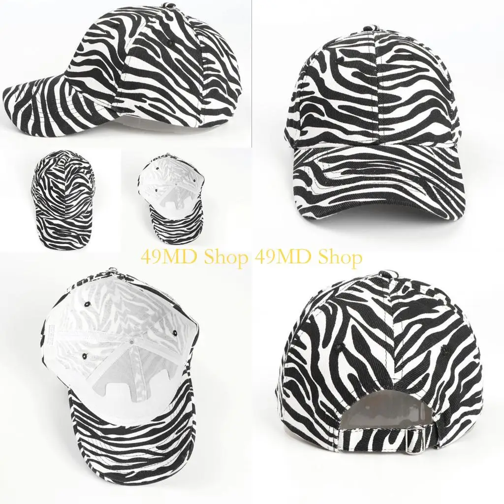 

49MD Unisex Harajuku Hip Hop Striped Baseball Sunscreen Adjustable Dad Hat