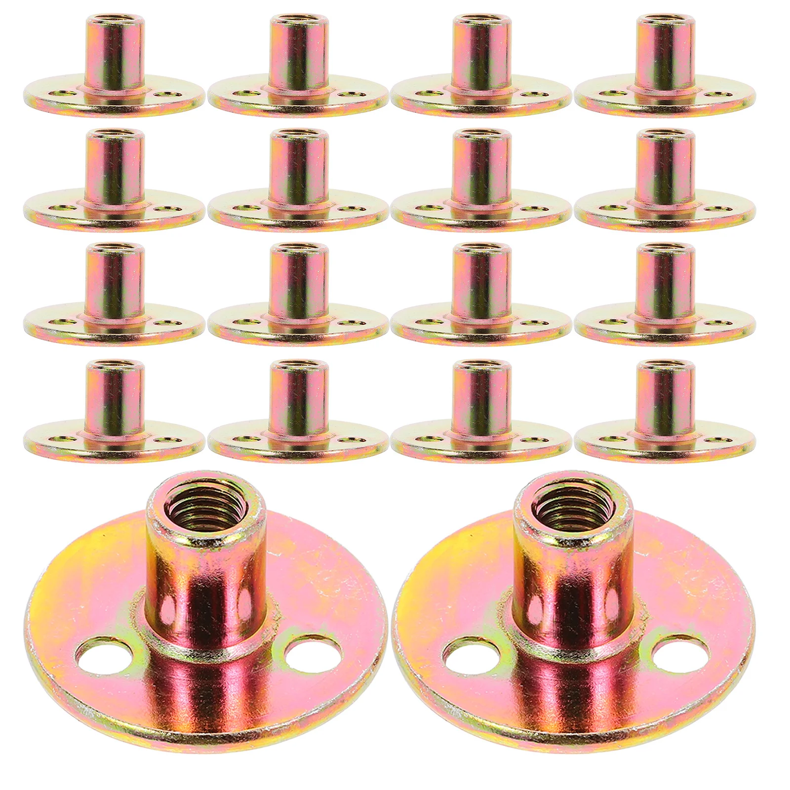 

20 шт. M8 заклепки, гайки, 3 отверстия для винтов, тройная гайка с круглым основанием для мебели, проектов «сделай сам», крепежные детали для фурнитуры, тянуть M8