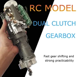 Rc Dual Clutch Gearbox Five Speed Four Speed Metal Suitable for Remote Control Car Model Assembly DIY Boy Toy Social Game