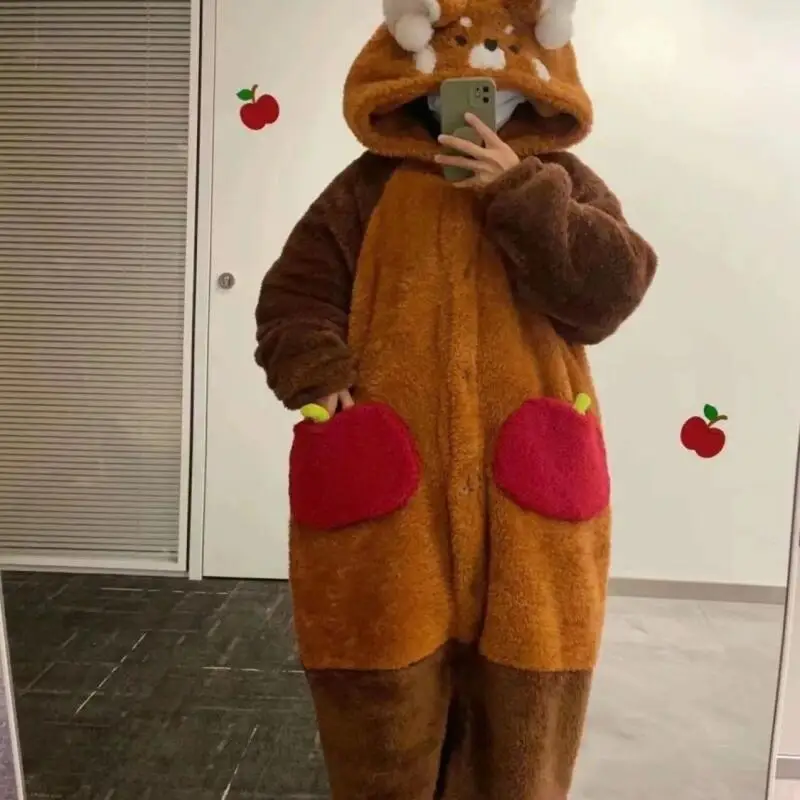 

Women's Clothing Pajamas Winter Keep Warm Comfortable At Home Outdoors Sleep Leisure Long Sleeves Pants Suit Exquisite Fashion