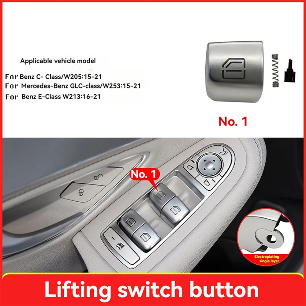 

For Mercedes Benz W205 W253 W213 W222 C E Class GLC 4 Door Saloon Power Window Switch 2059056811 Car Glass Upgrade Switch Button