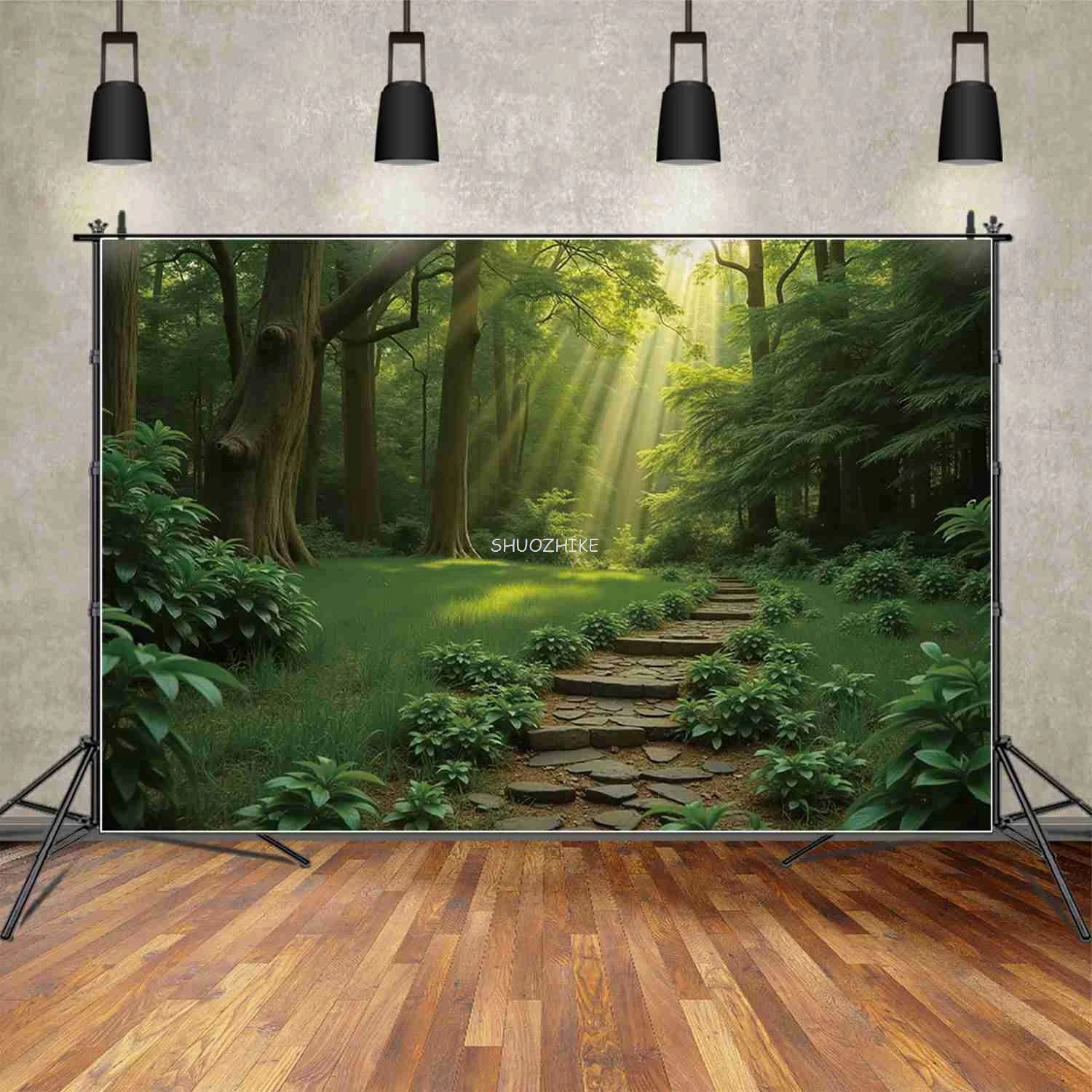 Natural Spring Green Grass Forest Photo Backdrop Mountain Park Garden Background Home Decor Photography Studio Supplies