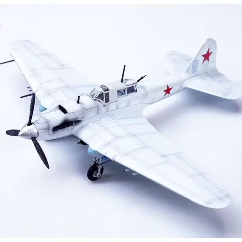 Diecast 1:72 Scale Airplanes Soviet Il-2 Attack Aircraft Alloy IL-2A Assault Model Planes Paint For Static Collection With Wheel