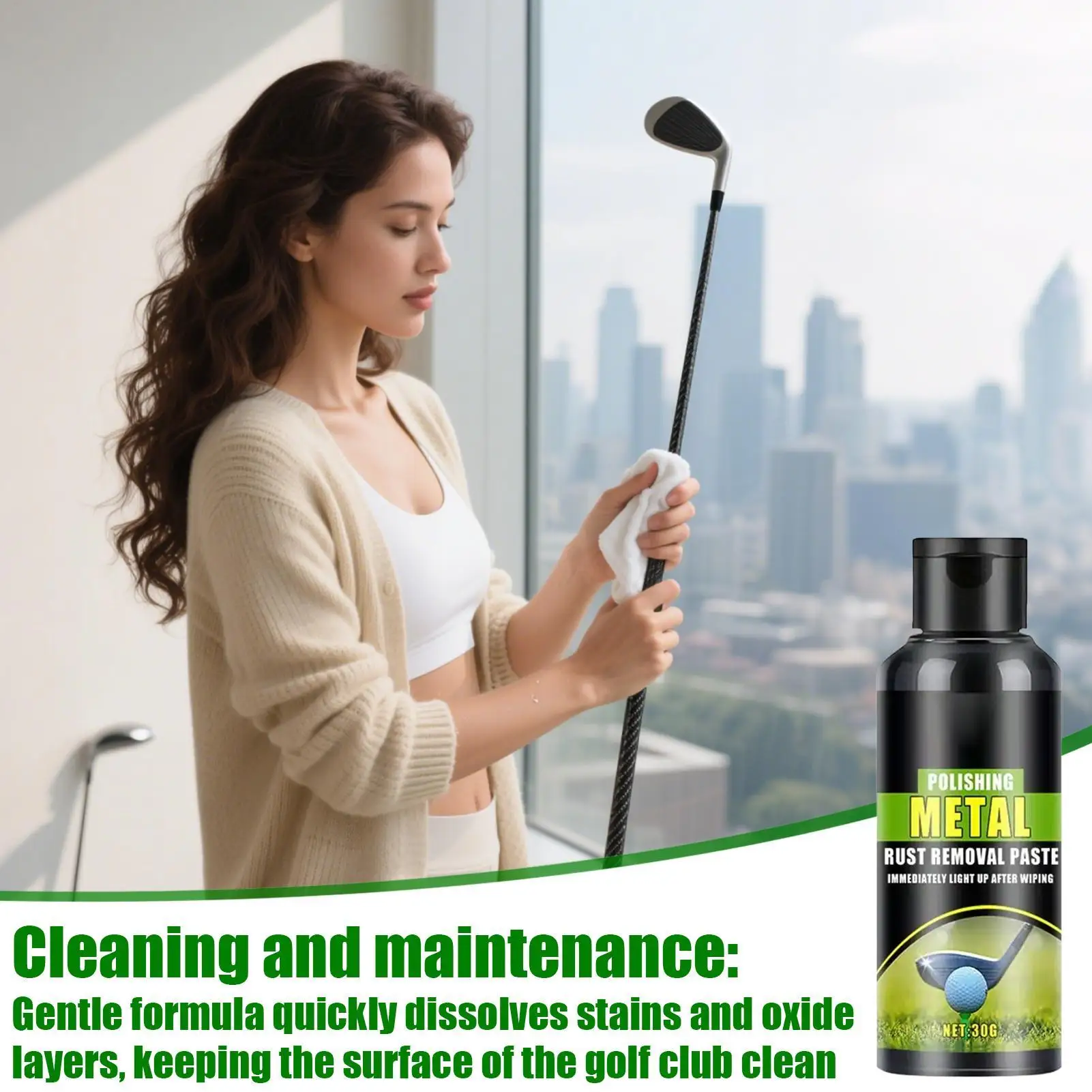 30 جرام نادي الغولف مزيل الصدأ البولندية وضع المعدات الخضراء صيانة تألق مرمم العنيد الأوساخ جرجر وكيل إزالة البقع #3