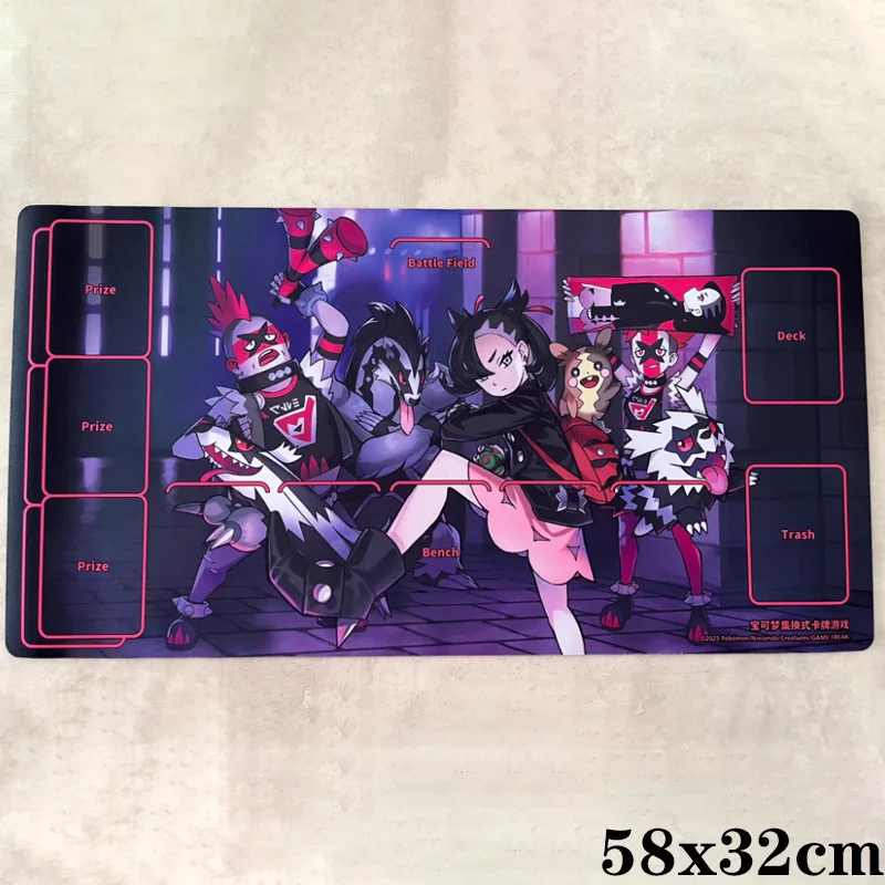 

Горячий игровой коврик для карточных игр PKM PTCG, противоскользящий боевой коврик Marnie's Determination SC 3,0, коллекционный предмет премиум-класса, изысканные подарочные игрушки