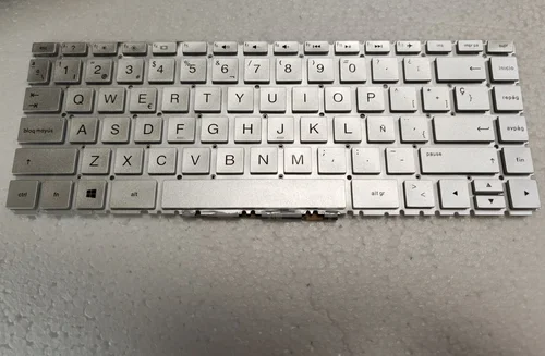 Imagen 1 del producto Teclado español para HP Pavilion, 14-CC, 14-CD, 14-DA, 14-CE, 14-CF, 14-CK, 14-CM, 14S-DK, TPN-Q188, Q190, Q207, W125, W131, plata sin retroiluminación