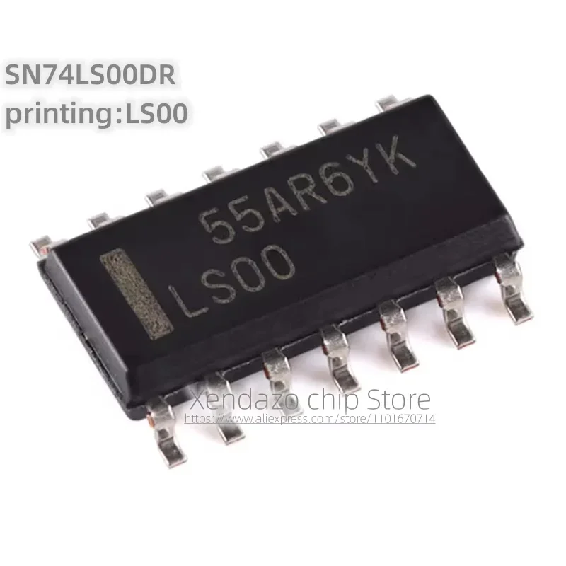10pcs/lot SN74LS00DR printing LS00 SOP-14 package Original genuine Four channel 2-input NAND gate logic chip