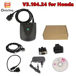 Newest Version V3.104.24 for Honda HDS HIM No Need Activation Until 2021 Year with Double Board USB1.1 To RS232 OBD2 Scanner