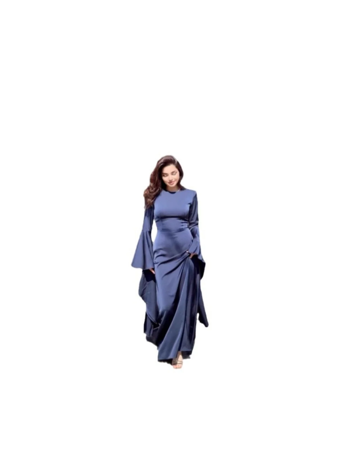 Sexy Long Sve mid Waist Evening Gown Women's Dr Large Skirt Ele Autumn Winter New Sle Polyester Fiber 00%