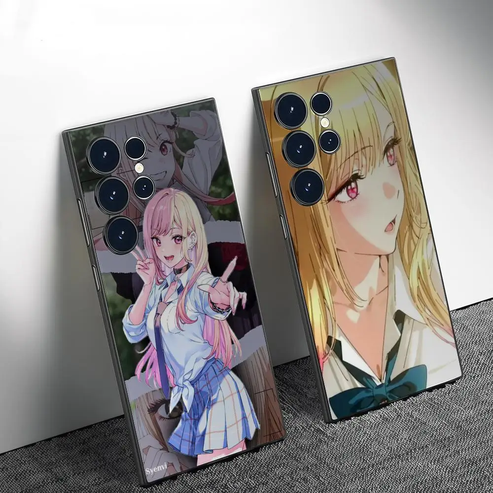 

Phone Case For Samsung Galaxy S25 S24 S22 S23 Ultra S21 S20 Plus Frosted Full Soft Case Kitagawa Marin