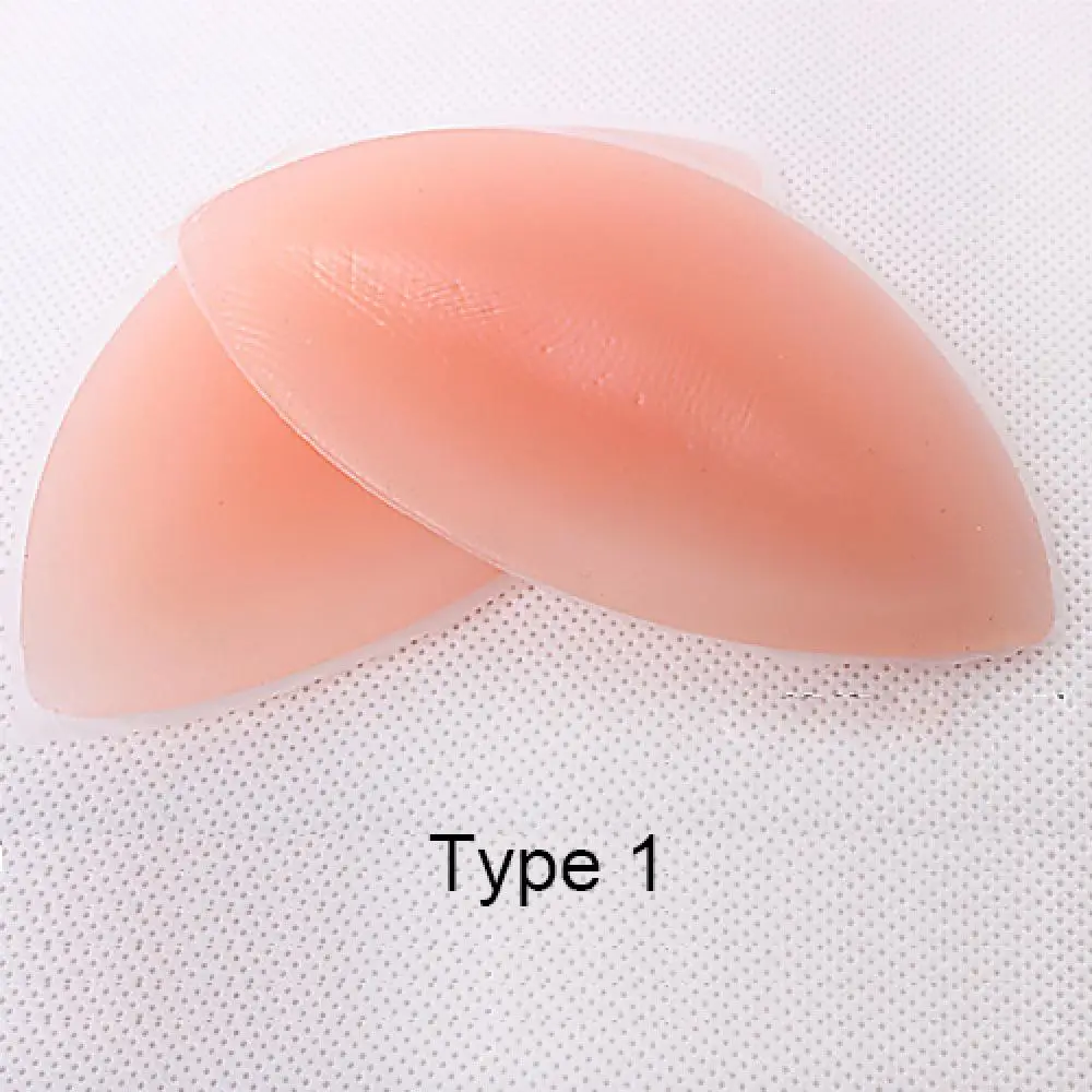 1 Pair Women Fashion Soft Silicone Gel Bra Breast Enhancer Push Up Inserts Pads Make the breasts look larger Push up the breasts