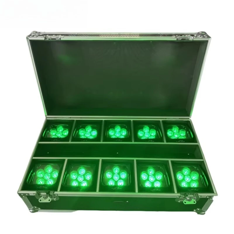 

Charging Flight Case for 6X18W Smart Phone APP Battery Powered LED UPLIGHTS Wireless DJ Lights Stage Lighting Equipment